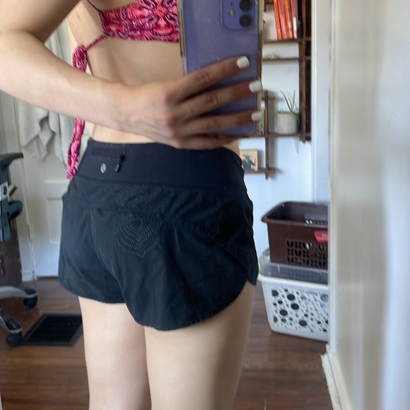 Black Lululemon athletic shorts - Picture 2 of 5